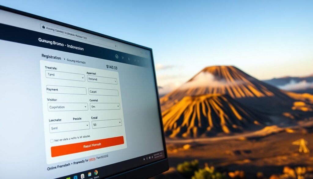 cara mendaftar Gunung Bromo online