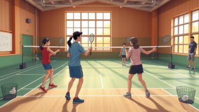latihan bulu tangkis pemula